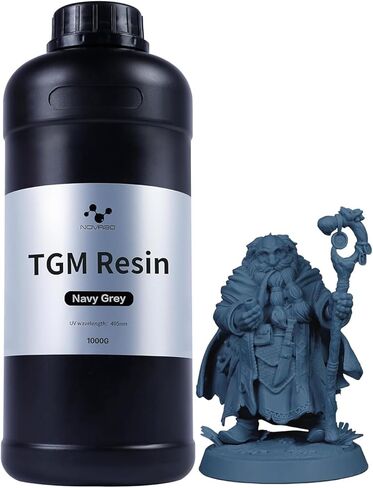NOVA3D 16K TGM 3D Printer Resin,Tabletop Gaming,High Toughness,Impact Resistance Ultra Precision,405nm LCD Rapid Photopolymer Resin for Board Game Character Model LCD 3D Printing Navy Grey Resin 1kg in Saudi Arabia