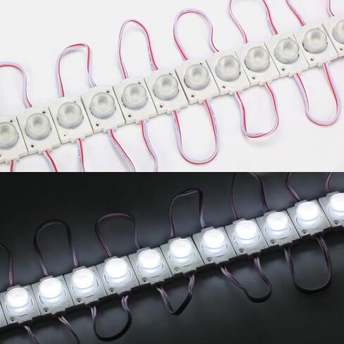 LED Module, LED Module Light 6000k White 100pcs 1LED 150LM Per LED Module IP65 Waterproof Replacement Light for Advertising Signs with Tape Adhesive Backside (White Light) in Saudi Arabia