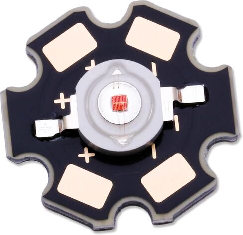 3W White LED Chip,5PCS High Power SMD COB Light Emitting Diode with Aluminum Plate 20mm Star PCB Base Heat Sink Repair Lamps Bulbs Floodlight DIY Lighting (700mA,3.2-3.6V,140deg,6000-7000K) in Kuwait