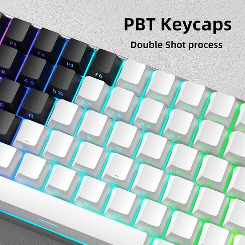 PBT keycaps,Double Shot keycaps 75 Percent,Cherry Profile Keyboard keycap,Gradient Green,Side Printed,Shine Through keycap for Mechanical Gaming Keyboards（136key,only keycaps） in Saudi Arabia