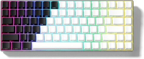 PBT keycaps,Double Shot keycaps 75 Percent,Cherry Profile Keyboard keycap,Gradient Green,Side Printed,Shine Through keycap for Mechanical Gaming Keyboards（136key,only keycaps） in Saudi Arabia