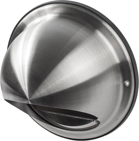 Repa Market 6" Inch Stainless Steel Vent Cover with Rubber Seal - Round HVAC Intake/Exhaust Cap with Grille to Prevent Air Back Flow from Gusts - Includes Water Drip for Drainage in Saudi Arabia