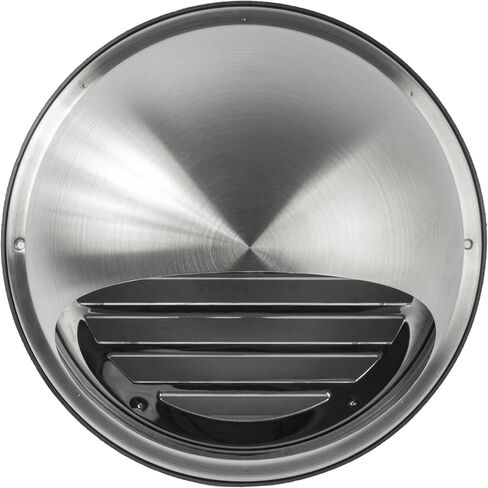 Repa Market 6" Inch Stainless Steel Vent Cover with Rubber Seal - Round HVAC Intake/Exhaust Cap with Grille to Prevent Air Back Flow from Gusts - Includes Water Drip for Drainage in Saudi Arabia
