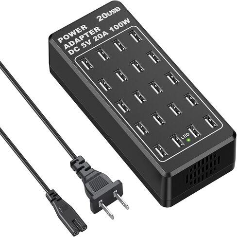 USB C Fast Charger, 200W USB C Charger Block GaN 7 Port USB C Fast Charging Station Hub Block Cube, PD USB C and QC USB A Multiple USB Charger Compatible with iPhone/Glaxy/Pixel/Note/Laptops/Tablets in Saudi Arabia
