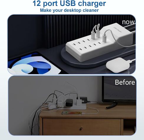 USB C Fast Charger, 200W USB C Charger Block GaN 7 Port USB C Fast Charging Station Hub Block Cube, PD USB C and QC USB A Multiple USB Charger Compatible with iPhone/Glaxy/Pixel/Note/Laptops/Tablets in Saudi Arabia