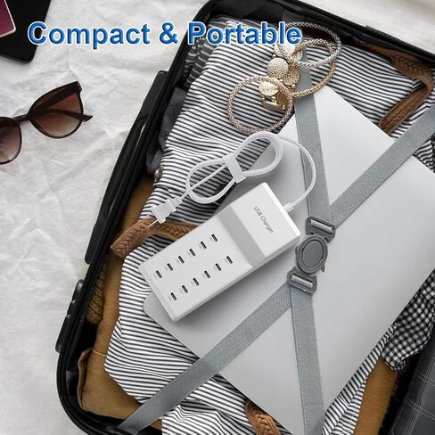 USB C Fast Charger, 200W USB C Charger Block GaN 7 Port USB C Fast Charging Station Hub Block Cube, PD USB C and QC USB A Multiple USB Charger Compatible with iPhone/Glaxy/Pixel/Note/Laptops/Tablets in Saudi Arabia