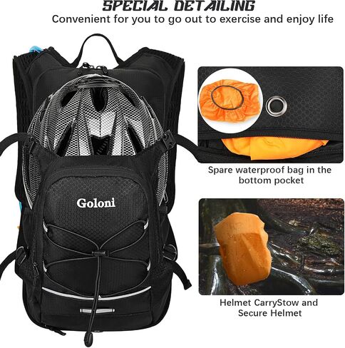 Hydration Backpack,Lightweight Hiking Backpack with 2L Water Bladder,Water Backpack for Biking, Running, Festival in Saudi Arabia