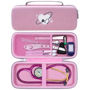 XANAD Stethoscope Case for 3M Littmann Cardiology III,II,IV,3M Littmann Master Cardiology/MDF MDOne Stainless Steel Stethoscope, Extra Pocket for Doctor & Nurse Accessories - Cream