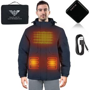 Heated Jackets for Men Women - Rechargeable Men's Soft Shell Winter Heating Jacket for Winter Outdoor Use