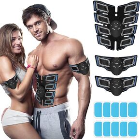 Abs Stimulating Belt- Abdominal Toner-Training Device for Muscles- Portable to-Go Gym Device- Muscle Sculpting at Home- Fitness Equipment for at-Home Workouts