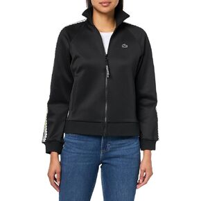 Lacoste Women’s Loose Fit Logo Stripe Zipped Sweatshirt