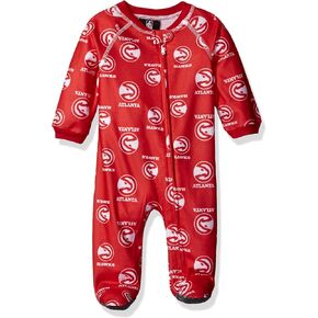 NBA Brand Infant NBA Magic Sleepwear All Over Print Zip Up Coverall, 12 Months, Bright Blue