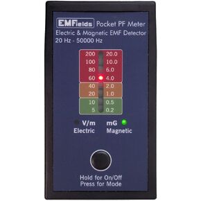 PF5 Pocket Power Frequency Meter (ELF & VLF) for home use: measures electric and magnetic fields (gauss meter)