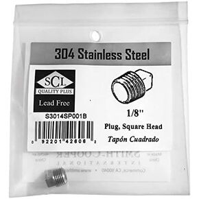 SQ Head Plug 1/8" SS