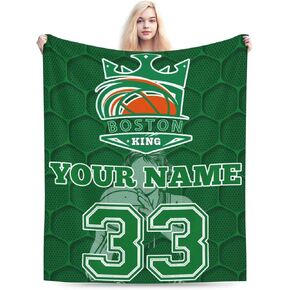 Basketball Flannel Blanket, Soft & Warm 60"x50" Throw Blanket for Bed, Sofa, Camping - Ideal Gift for Basketball Fans GSW4