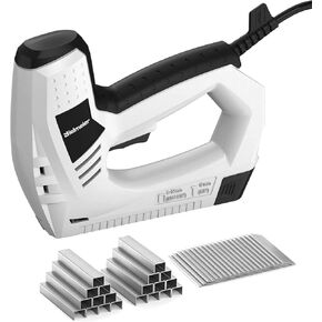 Electric Staple Gun, 2-in-1 Staple Gun Brad Nailer Including 2000Pcs Staples and Nails, 120V Corded Nail Gun Electric Stapler Heavy Duty for DIY Projects, Upholster and Woodworking