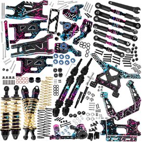 Shocks Absorber Damper&Drive Shaft Axles CVD Driveshafts&Suspension A Arms&Steering Block&Hubs Caster Blocks&Shock Tower&Links Toe Link&Bulkhead Upgrades Parts for 1/10 Slash 2WD (VXL).Green
