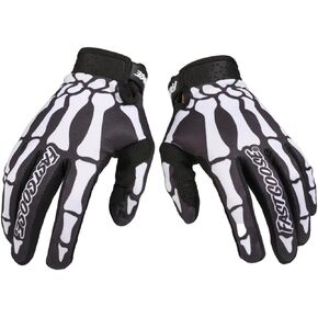 Skeleton Cool Motorcycle Bicycle Full Finger Off-Road Racing Gloves Outdoor Sports for Men Women & Mountaineering