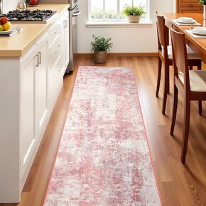 Modern Abstract Rugs for Living Room, 4'x6' Machine Washable Area Rug with Non Slip Backing for Bedroom, Soft Floor Covering Contemporary Carpet for Dining Room Kitchen Home Office, Blue