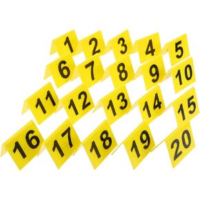 20Pcs Reusable Acrylic Markers for Restaurants Events and Parties Table Evidence Markers for Order Identification and Organization