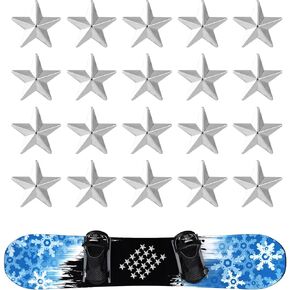 Pentagram Snowboard Stomp Pads, Silver Snowboard Grip Pad Anti-Slip Snowboarding Step Pads Winter Snow Ski Accessories for Providing Extra Grip