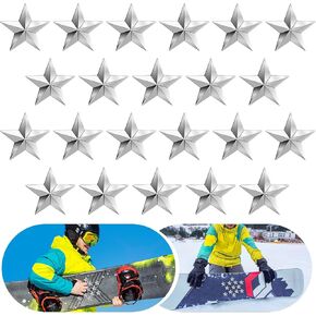 18 pcs Snowboard Stomp Pad Pentagram Studs Snowboard Grip Stomp Pad Anti Slip Iron Grip Snowboard Step Pad Self Adhesive Snow Board Mat Provides Extra Grip for Men Women Winter Snowboarding Ski Skiing