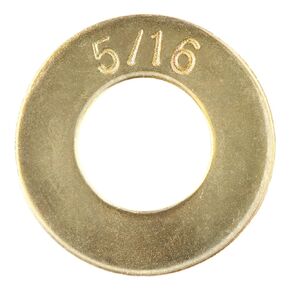 5/8" (50 Pack) Grade 8 SAE Washer, Thru-Hardened, Yellow Zinc by Makers Bolt