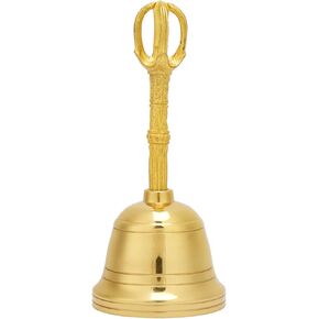 Pure Brass Hand Bell, Retro with Clear Sound, Small and Portable, Brings Good Luck Charm