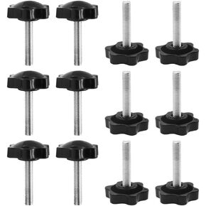 10PCS Star Head Thumb Screw M8x40mm Star Hand Knob Tightening Screw Plastic Knurled Handle Hand Bolts Plastic Knobs for Machinery Latche and Equipment Handle (MH-B/M8x40)