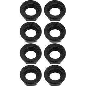 Create idea 8pcs Crank Arm Bottom Bracket Nut Crank Axle Steel Nut Hole Diameter 10mm Height 12mm Bottom Diameter 14mm for Fixing Chain Wheel Crank Group Bike Black