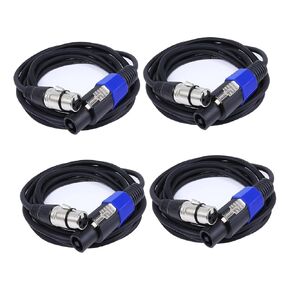 1 Pack 50 Feet Speakon to XLR Cable, SpeakON Male to 3 Pin XLR Female Microphone Cables, NL4FC Twist Lock Connector to XLRF Speaker Extension Wire for PA, Amplifier, Stage Monitor