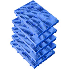 LXSENH Plastic Pallet, Waterproof Storage Grid Pad, Lightweight Nestable Floor Pallets, 5pcs HDPE Breathable Grids Article Racks for Garage Supermarket Basement