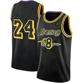 Men #24 Basketball Jersey #8 Black Retro Sports Shirt Clothing Embroidered Fashion Clothes