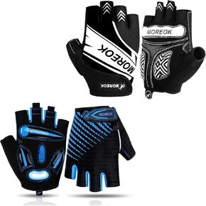 BIKINGMOREOK Bike Gloves Bicycle Cycling Gloves MK121-one pair（Blue-X-Large） Bike Gloves Bicycle Cycling Gloves MK098-one pair -（Black-X-Large）