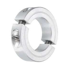 uxcell Double Split Clamp-On Shaft Collar for 1-1/8" Shaft, Two-Piece Clamping Collar 1-7/8" OD, 1/2" Thickness, Aluminum Alloy Set Screw Split Collar Clamp
