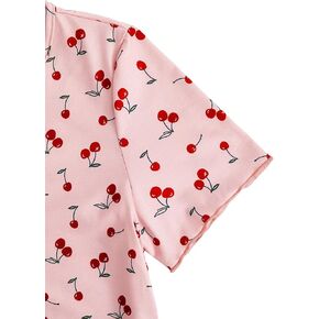 Verdusa Women's 2-Piece Button Down Short Sleeve Ditsy Floral Button Front Sleepwear Loungewear PJ Set