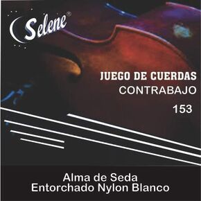 Contrabajo Tololoche Double Bass Strings, Selene (Full Set, 4 Strings), Cuerdas para Contrabajo/Tololoche (White)