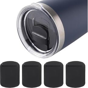 Silicone Spill Stoppers Compatible with YETI Tumbler Magnetic Slider Replacement, Leak Proof Effectively, Cup Accessories Set of 4