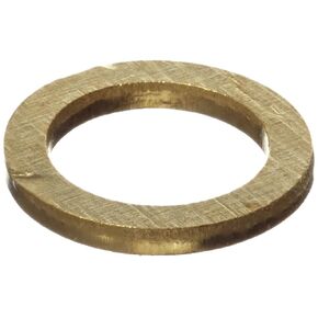 260 Brass Round Shim, Unpolished (Mill) Finish, H02/H04 Temper, ASTM B36, 0.003" Thickness, 0.125" ID, 0.187" OD (Pack of 10)