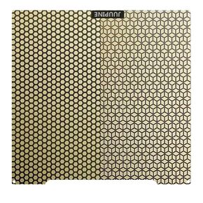 241x254 Upgraded Etching Technology PEI Honeycomb Build Plate for Prusa Mk4/Mk4s/I3 MK3/I3 MK3S+/Mk3/Mk2/Mk2.5/Mk2.5S 3D Printer,Honeycomb+Square Pattern,0.5mm Flexible Spring Steel Plate.