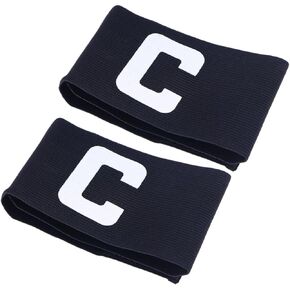 Ciieeo Basketball Stuff 2pcs Soccer Ball for Stuff Nylon Black Captain Band Adjustable Captains Armband Wear-Resistant Captain Armband Supplies Football Major Badge Basketball Things