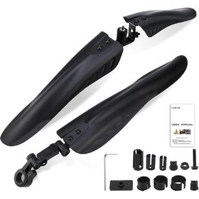 Bicycle Mudguard for 24/26/27.5 Inches,Universal Full Coverage Thicken Widen Bicycle Fenders Set Front & Rear Adjustable Mountain Bike,Mountain Road Mountain Bike Mudguard Set