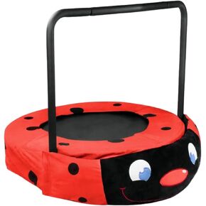 Mini Toddler Trampoline, 36 Inch Trampoline with Foam-Padded Handlebar Foldable Indoor Outdoor Trampoline, Kids Trampoline Birthday for Kids Aged 3-7