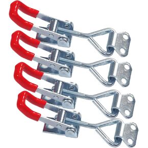 Toggle Latch Clamp, 8 Pack 4002 Adjustable Heavy Duty Toggle Latches, Quick Release Toggle Clamp With Lock Hole for Lid Jig, Tool Box Case, Cabinet, Door, Box