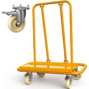 عربة الحوائط الجافة YITAMOTOR، عربة ألواح الحوائط الجافة شديدة التحمل 3000 رطل، 45.3 بوصة طول × 22.4 بوصة عرض × 46 بوصة ارتفاع مع 4 عجلات دوارة، عربة خشبية، عربة خشب رقائقي للوحة الحائط، الألواح الصخرية، لوحة خشبية in Kuwait