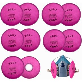 16PCS(8Pack) 2097 Particulate Filter,Installed on P100 Filter Retainer Replacement 6000 6200 6800 7000 FF-4 Model 2097 Filters