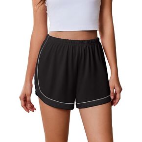 Ekouaer Pajama Shorts Women Soft Sleep Shorts Casual Lounge Shorts Cute High Waist Pajama Bottom Comfy Split Side Pj Bottom