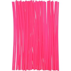 HARFINGTON 144pcs Spoke Skins Covers 0.2" Plastic Universal Dirt Bike Spoke Skin Wraps Bicycle Motorcycle Cycling Wheel Decoration Protector Spokes for 8"-21" Rims, Pink