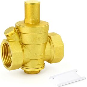 GASHER Brass 1/2" Pressure Regulator Adjustable,Water Pressure Reducer Kit, Pressure Relief Valve For RV Camper Travel,Water Heater,Solar And Home