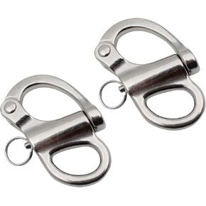 Marine Grade 316 Stainless Steel Fixed Shackle Hand Pull Quick Hanging Shackle snap Hook for Hoisting Rope Suspension